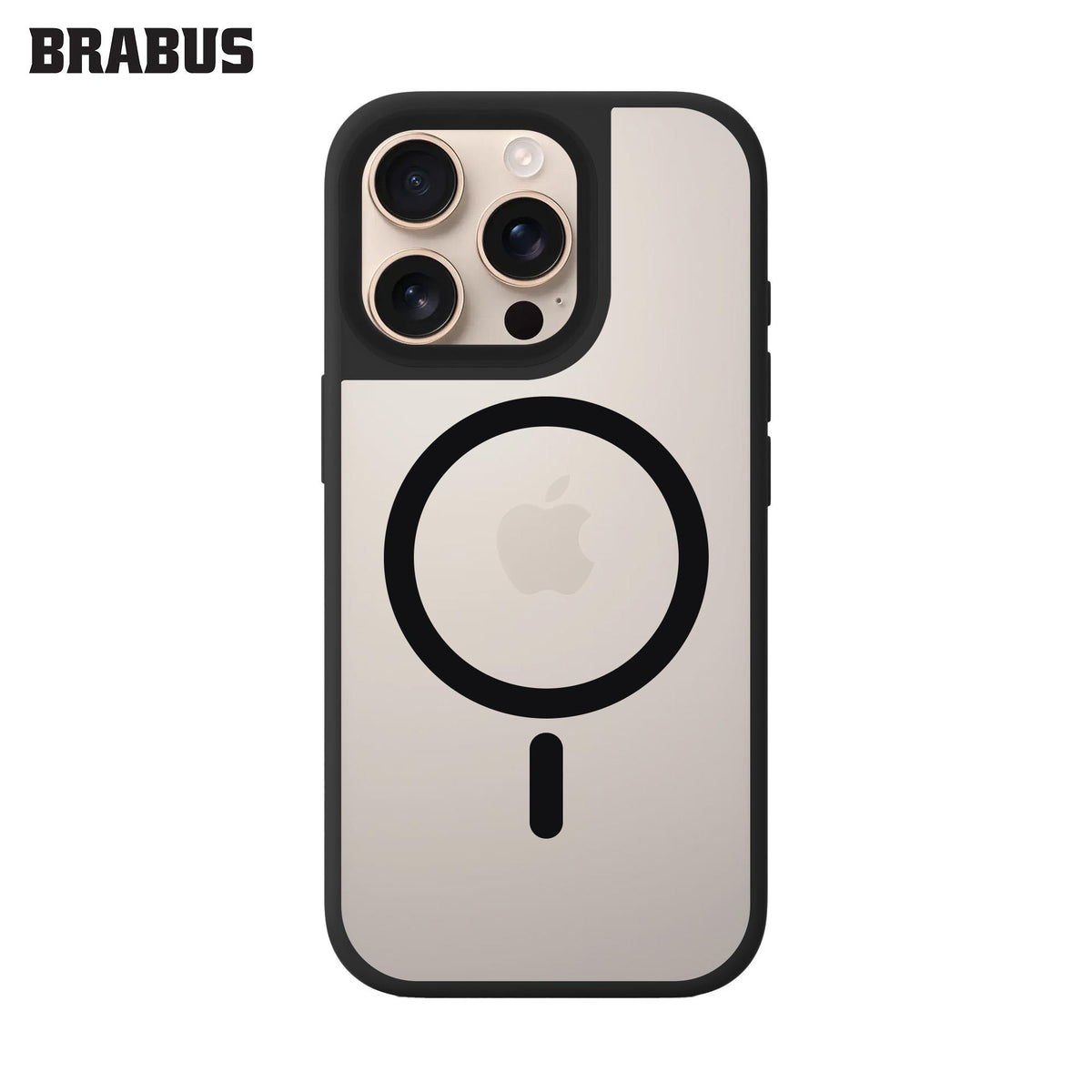 BRABUS iPhone 16 Pro Max MagSafe-Compatible ip Takma Aparatlı Frosted Colored Matte Add Silicone Case · 2