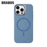 BRABUS iPhone 16 Pro Max MagSafe-Compatible Metal Kamera Stand Velvet-Lined Silinebilir Matte Soft Jel Work Silicone Case · 1