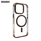 BRABUS iPhone 16 Pro Max MagSafe-Compatible Sararmaya Dayanıklı Metal Kamera Stand Clear Colored Supra Silicone Case · 3
