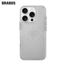 BRABUS iPhone 16 Pro Max Saydam Colored Kaymaz Ribbedlı Dış Yüzey Slim Slim Clear Hard-Shell Art Silicone Case · 1