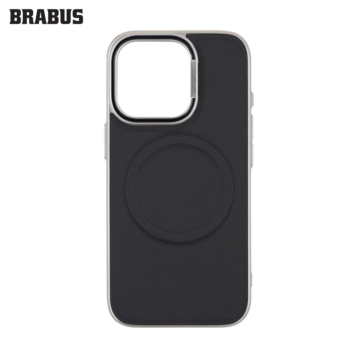 BRABUS iPhone 16 Pro Max Faux Leather MagSafe-Compatible Metal Camera Protection Stand Hard-Shell Ping Case · 2