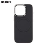 BRABUS iPhone 16 Pro Max Faux Leather MagSafe-Compatible Metal Camera Protection Stand Hard-Shell Ping Case · 2