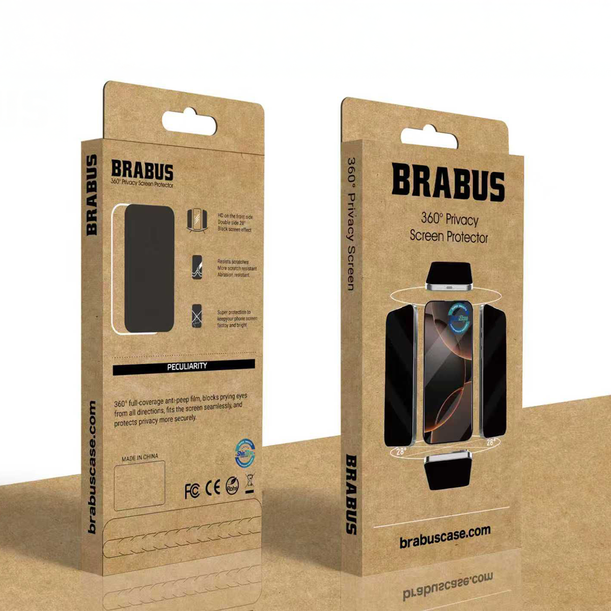 BRABUS 360° Privacy Glass Screen Protector for iPhone 16 Pro Max · 1