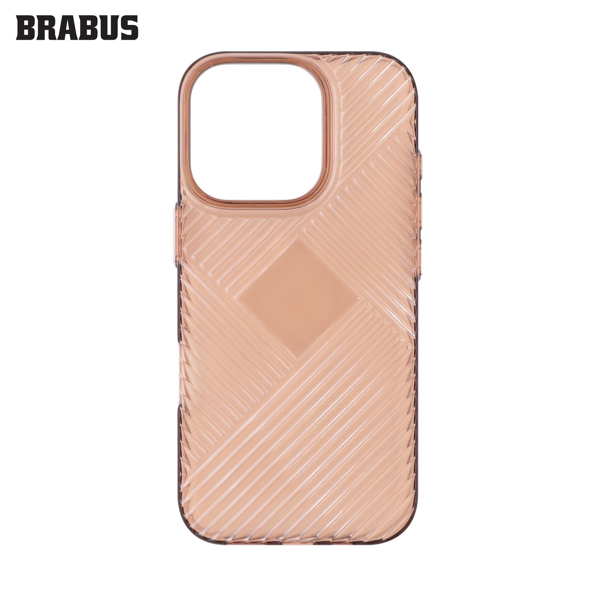 BRABUS iPhone 16 Pro Saydam Colored Kaymaz Ribbedlı Dış Yüzey Slim Slim Clear Hard-Shell Art Silicone Case · 3