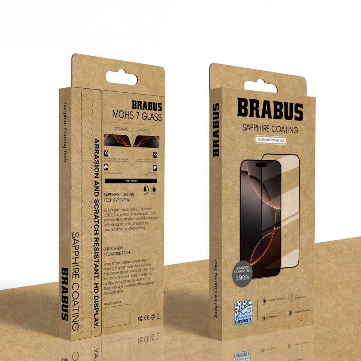 BRABUS 7 mOhs Wear and Scratch-Resistant Sapphire Glass Screen Protector for iPhone 18 Pro / iPhone 17 Pro / iPhone 16 Pro · 1