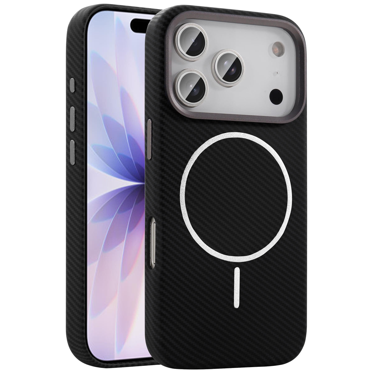 BRABUS Carbon Fiber Print Covering MagSafe-Compatible Patch Case for iPhone 17 Pro Max · 3
