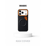 BRABUS MagSafe-Compatible Metal Buttons Leather-Covered Boxed Ram Phone Case for iPhone 17 Pro Max · 1