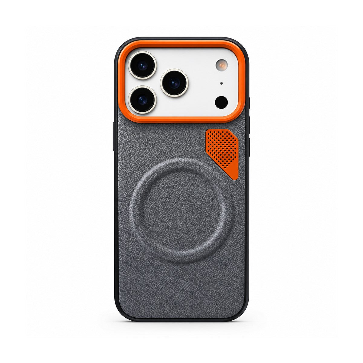 BRABUS MagSafe-Compatible Metal Buttons Leather-Covered Boxed Ram Phone Case for iPhone 17 Pro Max · 3