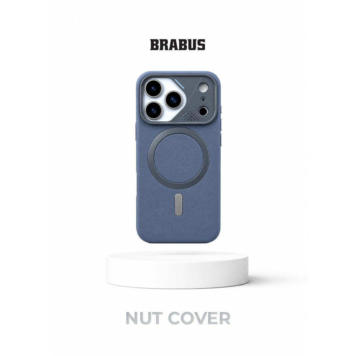 BRABUS MagSafe-Compatible Velvet-Lined Kaplamalı Deri Nut Phone Case for iPhone 17 Pro · 1