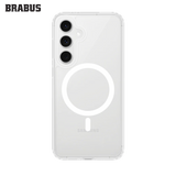 BRABUS S24 Ultra Extra Hard-Shell Kenarlı MagSafe-Compatible HollyMag Clear Silicone Case · 2