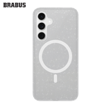 BRABUS S24 Ultra Glitter Extra Hard-Shell Kenarlı MagSafe-Compatible HollyMag Clear Silicone Case · 2