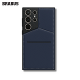 BRABUS Faux-Leather Look Card Holder Silicone Plank Case for Samsung Galaxy S23 Ultra · 2