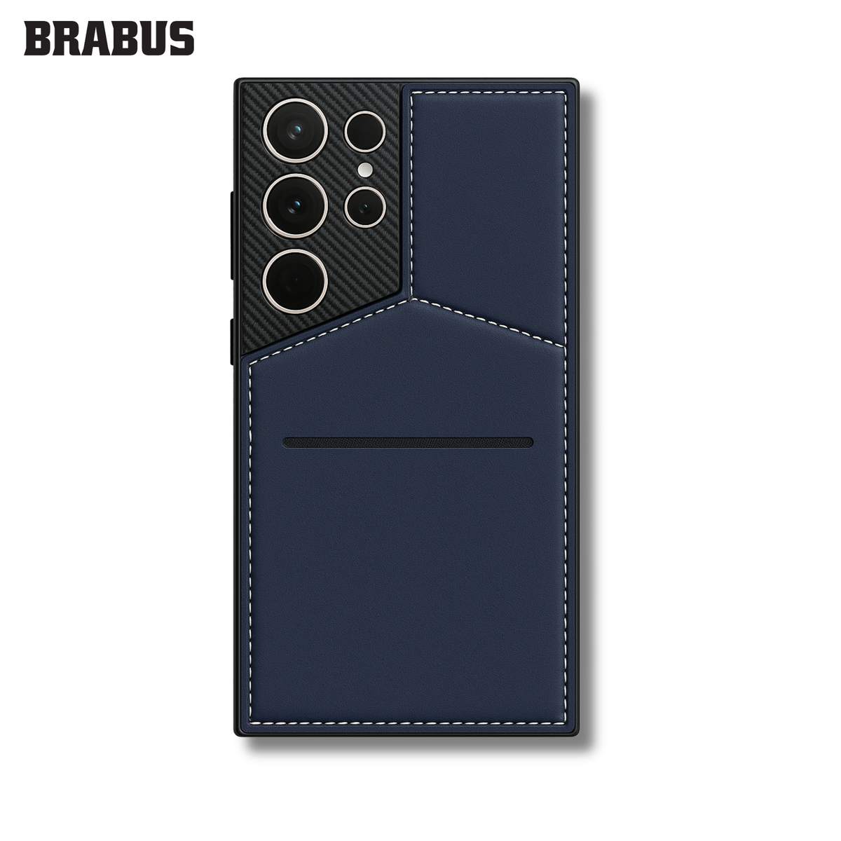 BRABUS Faux-Leather Look Card Holder Silicone Plank Case for Samsung Galaxy S23 Ultra · 2