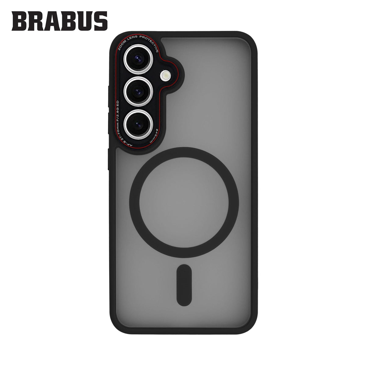 BRABUS Samsung S24 Anti-Shock MagSafe-Compatible Camera-Lens Protection Frosted Soft Edges Sonic Silicone Case · 2