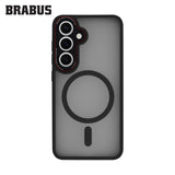 BRABUS Samsung S24 Anti-Shock MagSafe-Compatible Camera-Lens Protection Frosted Soft Edges Sonic Silicone Case · 2