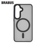 BRABUS Samsung S24 Anti-Shock MagSafe-Compatible Soft Edges Frosted Matte Fall Silicone Case · 3