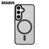 BRABUS Samsung S24 Anti-Shock MagSafe-Compatible Soft Edges Frosted Matte Fall Silicone Case · 2