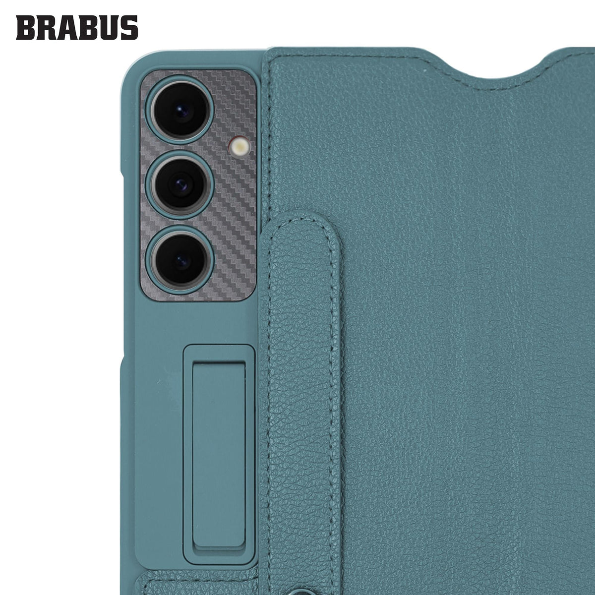 BRABUS Faux Leather Lens Korumalı Stand Kart Bölmeli Flip Kapak Phoenix Case for Samsung Galaxy S24 Plus · 4