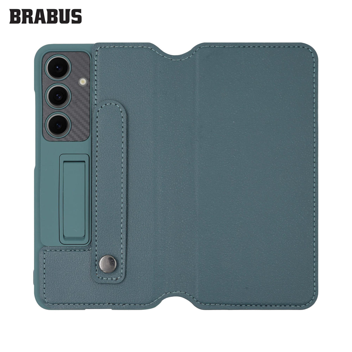 BRABUS Faux Leather Lens Korumalı Stand Kart Bölmeli Flip Kapak Phoenix Case for Samsung Galaxy S24 Plus · 3