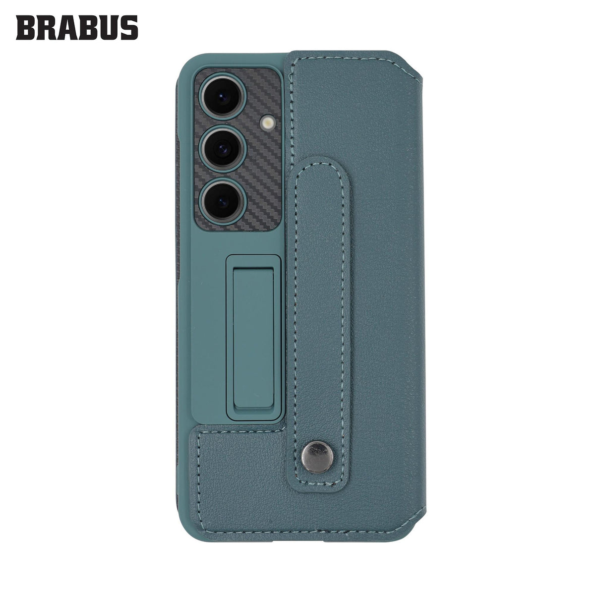 BRABUS Faux Leather Lens Korumalı Stand Kart Bölmeli Flip Kapak Phoenix Case for Samsung Galaxy S24 Plus · 2