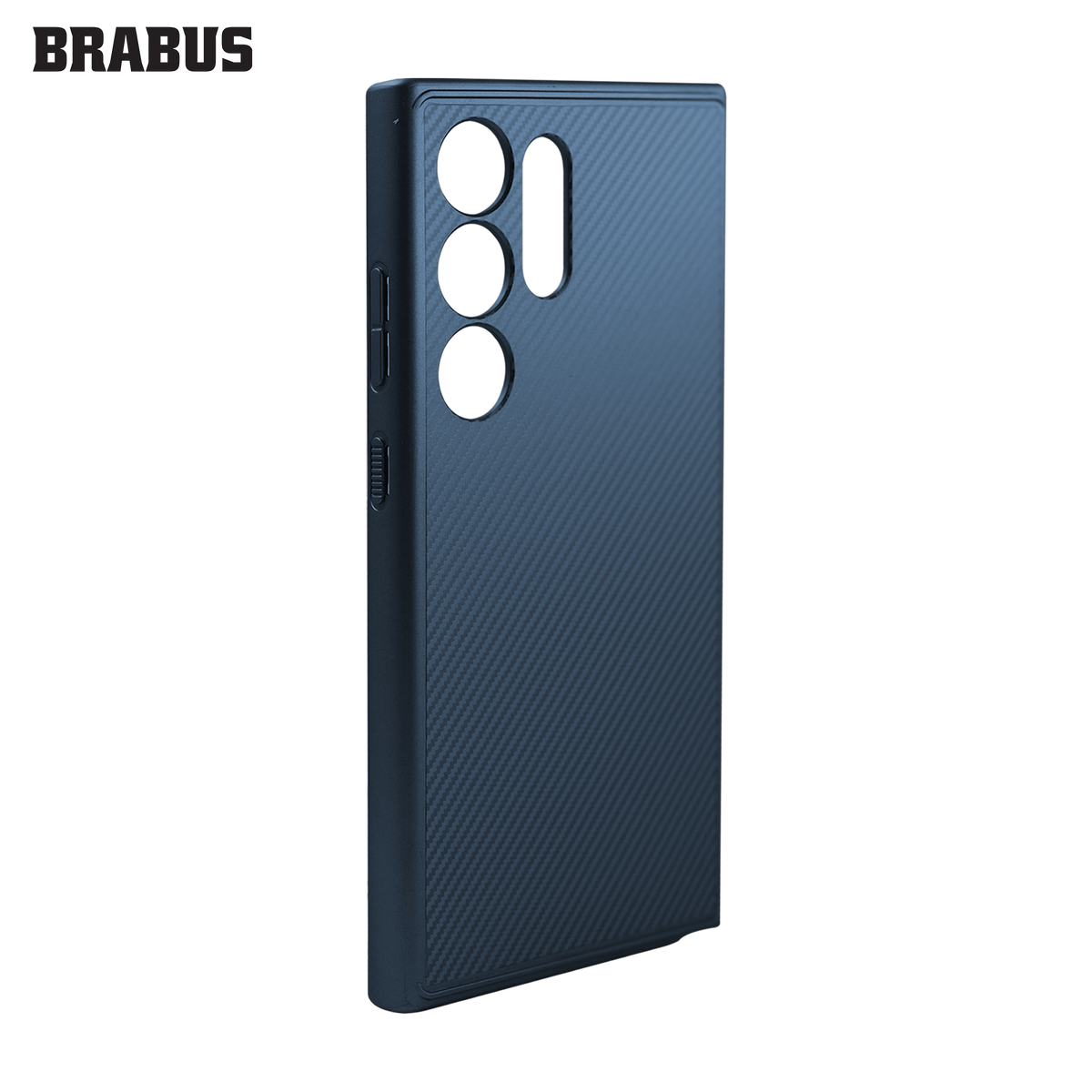 BRABUS Carbon Fiber Görünümlü S Pen Yuvalı Soft Edges Silicone İndigo Case for Samsung Galaxy S24 Ultra · 3