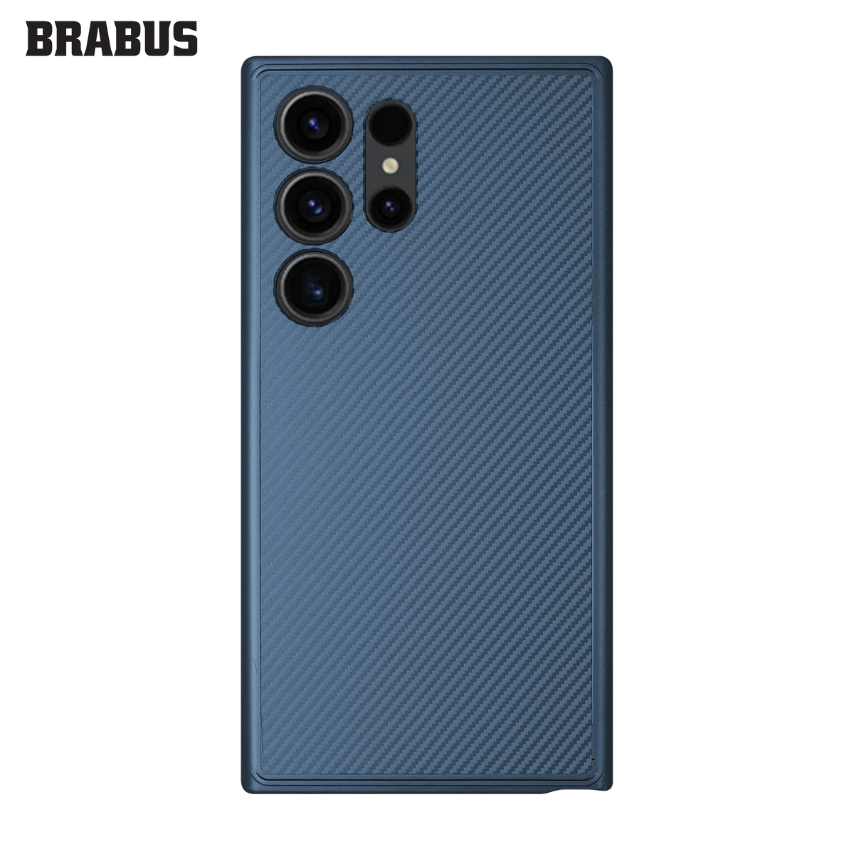 BRABUS Carbon Fiber Görünümlü S Pen Yuvalı Soft Edges Silicone İndigo Case for Samsung Galaxy S24 Ultra · 2