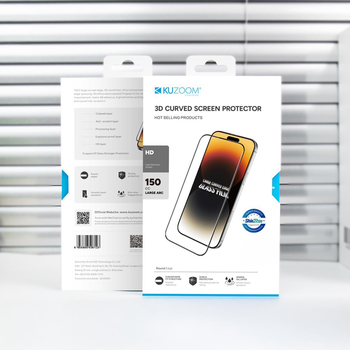 KUZOOM Curved Glass Screen Protector for iPhone 17 Air · 1