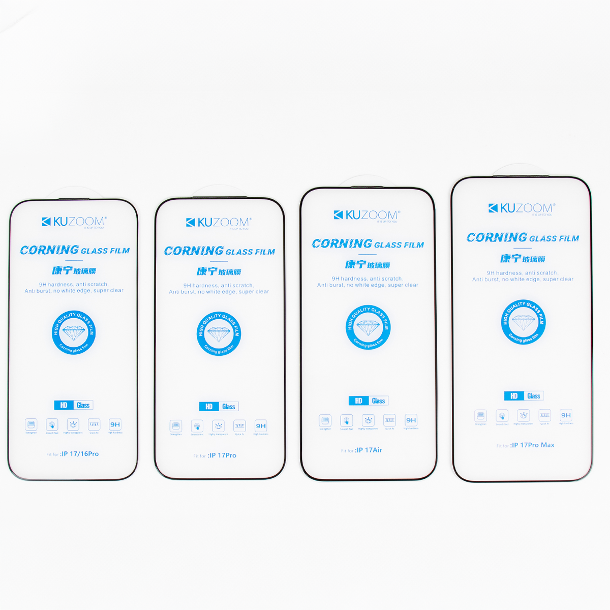 KUZOOM Glass Screen Protector for iPhone 17 Air · 3