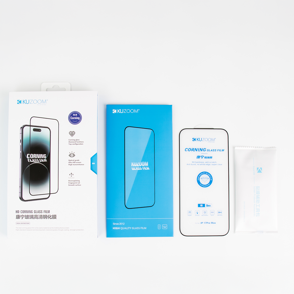 KUZOOM Glass Screen Protector for iPhone 18 Pro · 4