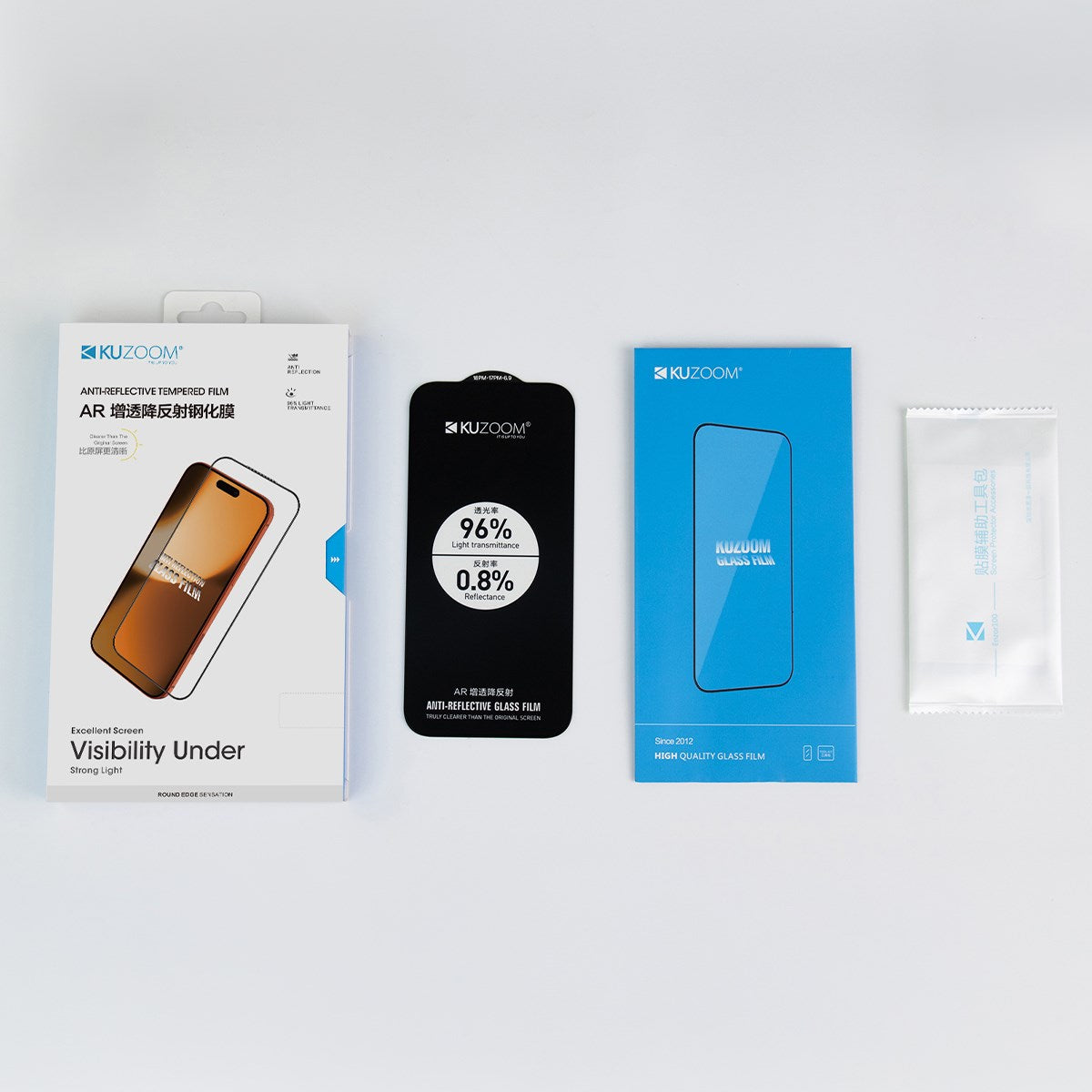 KUZOOM Anti-Reflective Glass Screen Protector for iPhone 14 Pro Max / iPhone 15 Plus / iPhone 16 Plus · 1