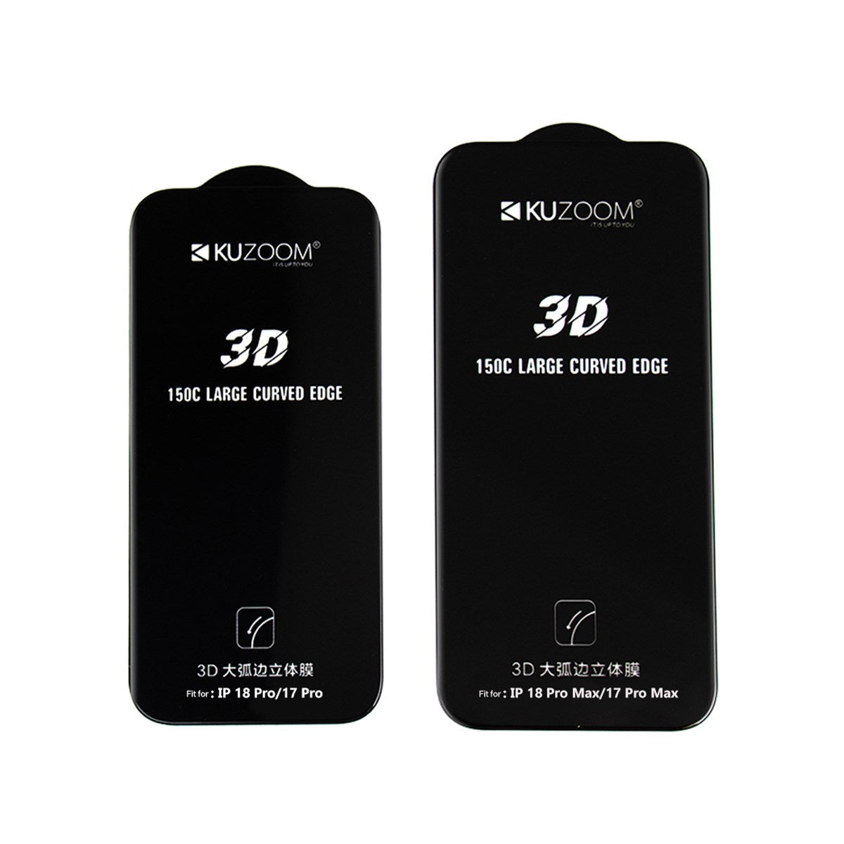 KUZOOM 3D Large Curved Fingerprint-Resistant Glass Screen Protector for iPhone 14 Pro max / iPhone 15 Plus / iPhone 16 Plus · 2