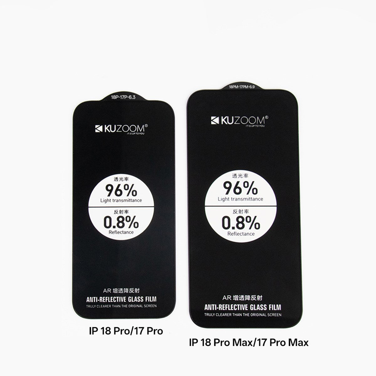 KUZOOM Anti-Reflective Glass Screen Protector for iPhone 14 Pro Max / iPhone 15 Plus / iPhone 16 Plus · 2