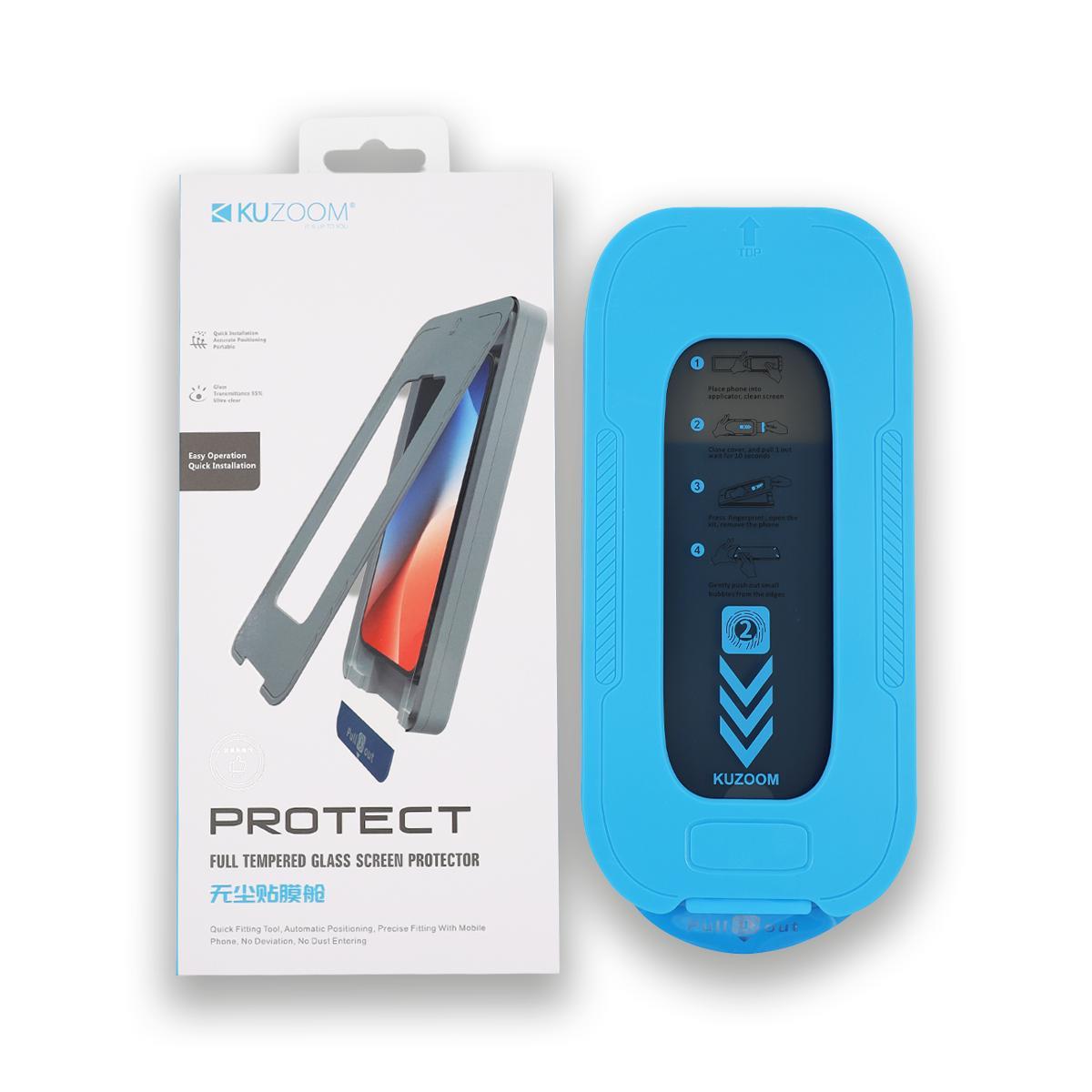 KUZOOM Protect Full Tempered with Applicator High Definition Glass Screen Protector for iPhone 17 Pro Max · 1