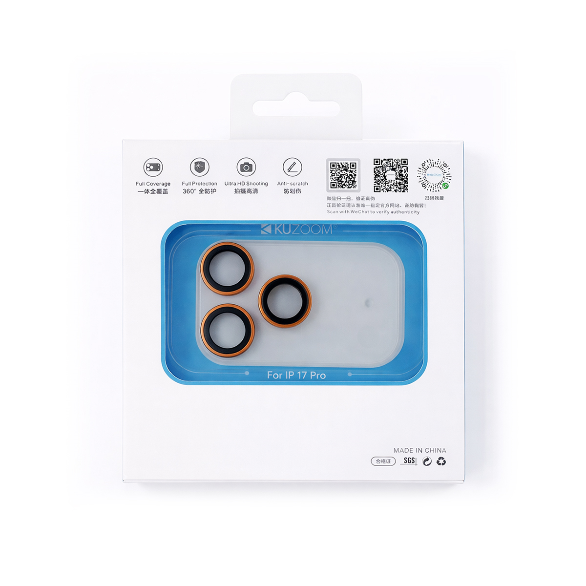 KUZOOM All-in-One Camera Lens Protector for iPhone 17 Pro · 8