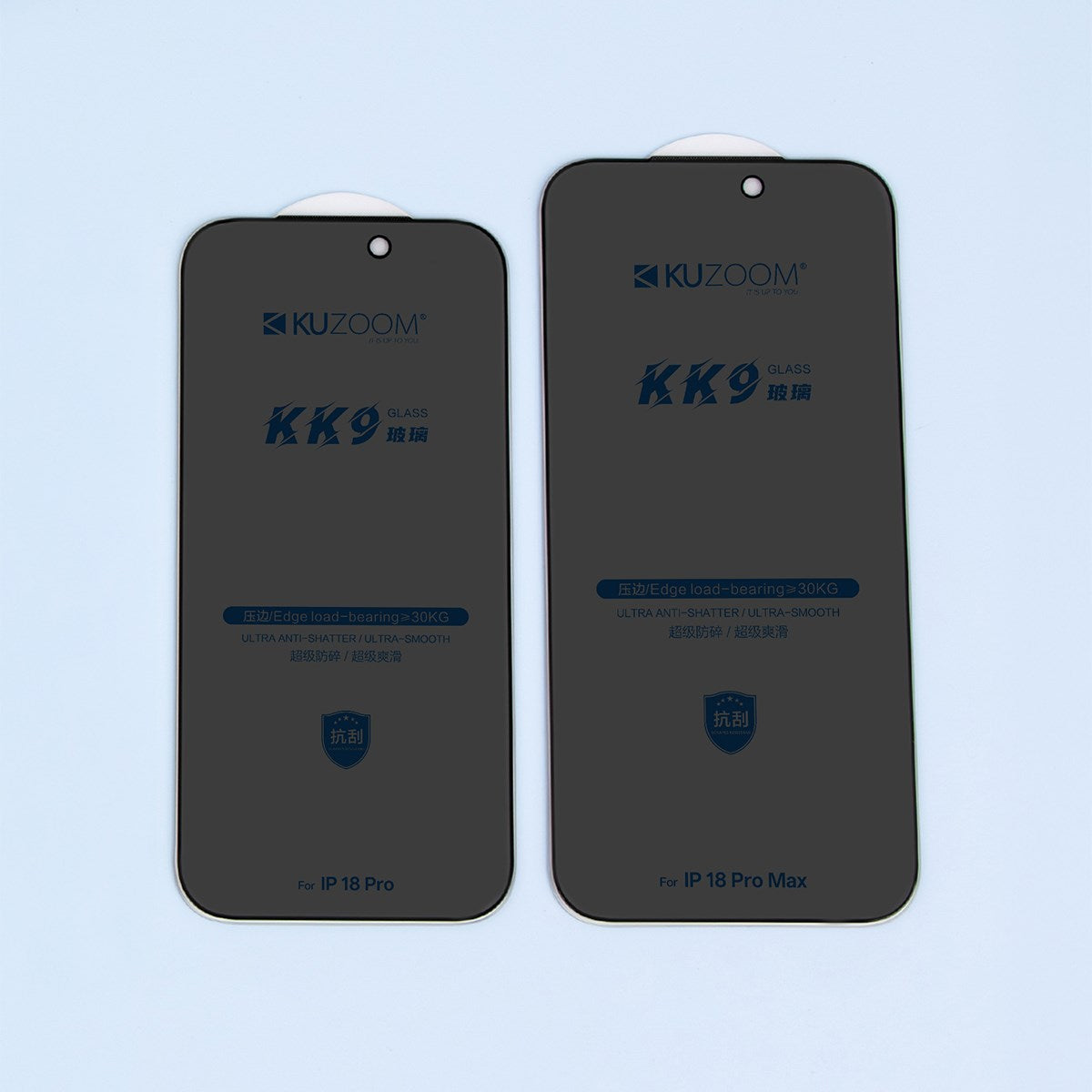 KUZOOM 3x Ultra Thin Frame Privacy Tempered Glass Screen Protector for iPhone 18 Pro Max · 2
