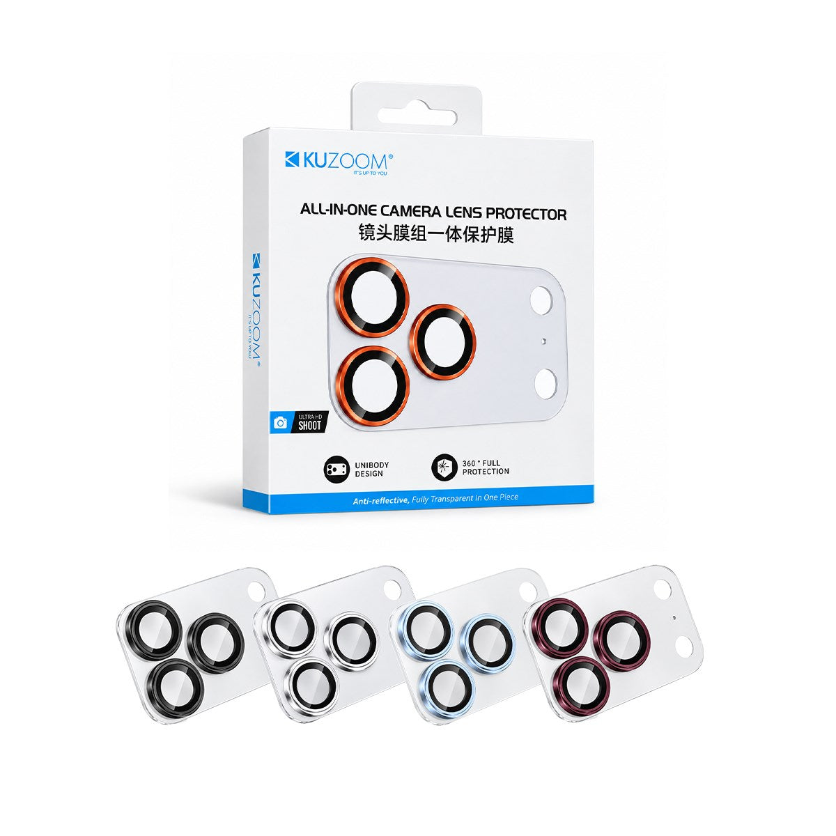 KUZOOM All-in-One Camera Lens Protector for iPhone 18 Pro Max · 1