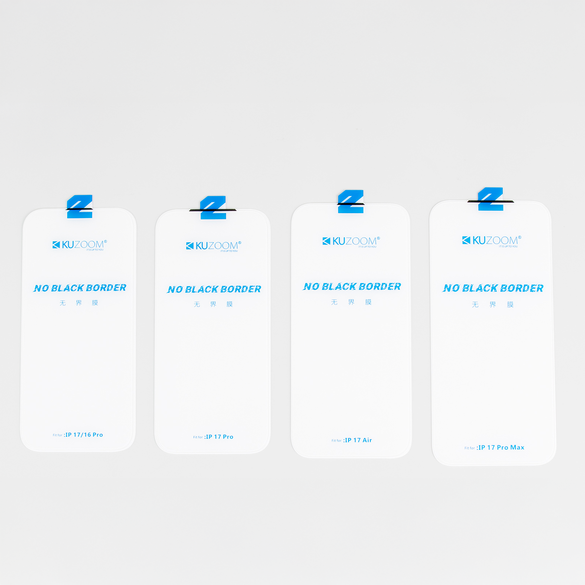 KUZOOM Full Edges Borderless Tempered Glass Screen Protector for iPhone 17 Air · 2