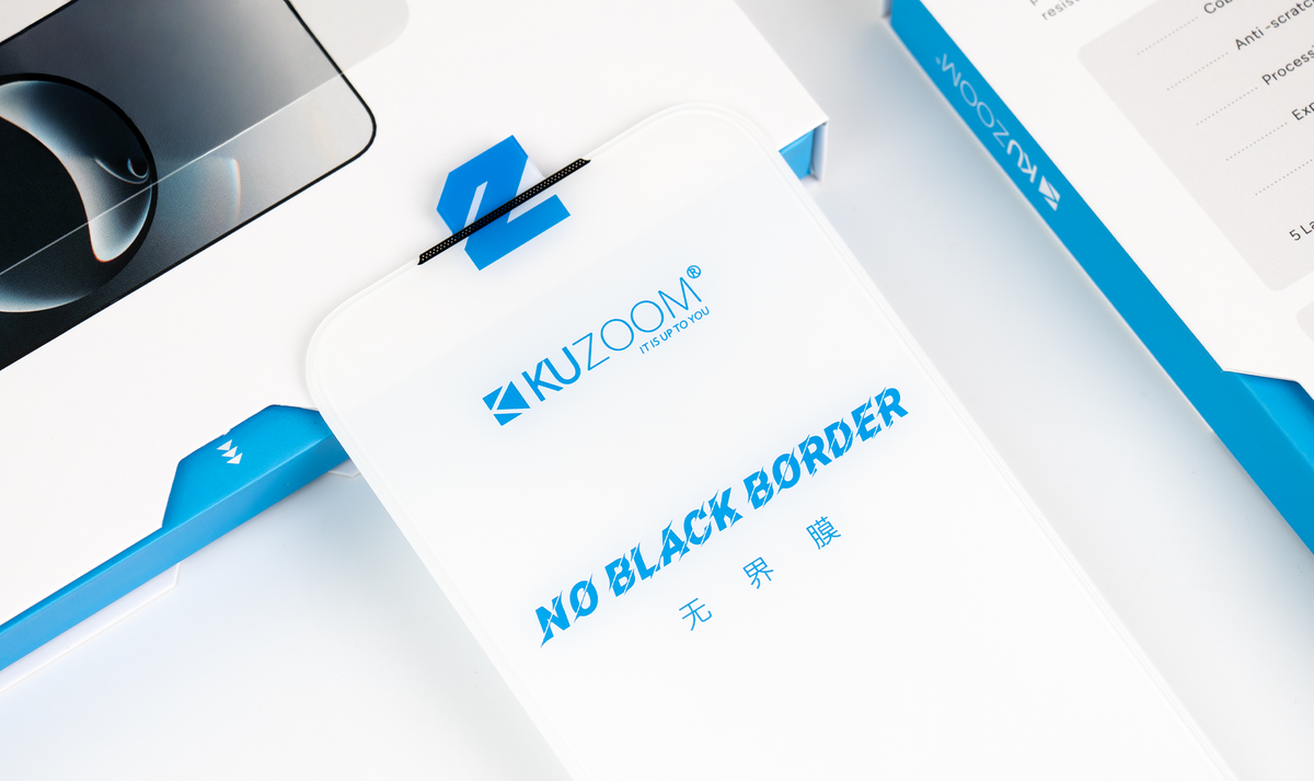 KUZOOM Full Edges Borderless Tempered Glass Screen Protector for iPhone 17 · 3