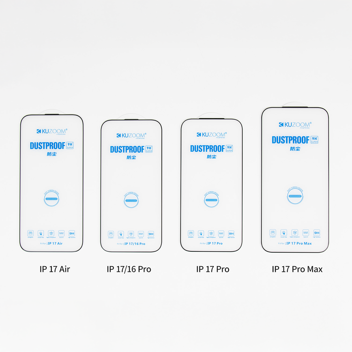 KUZOOM Narrow Edge Screen Tempered Glass Screen Protector for iPhone 17 Pro Max · 3