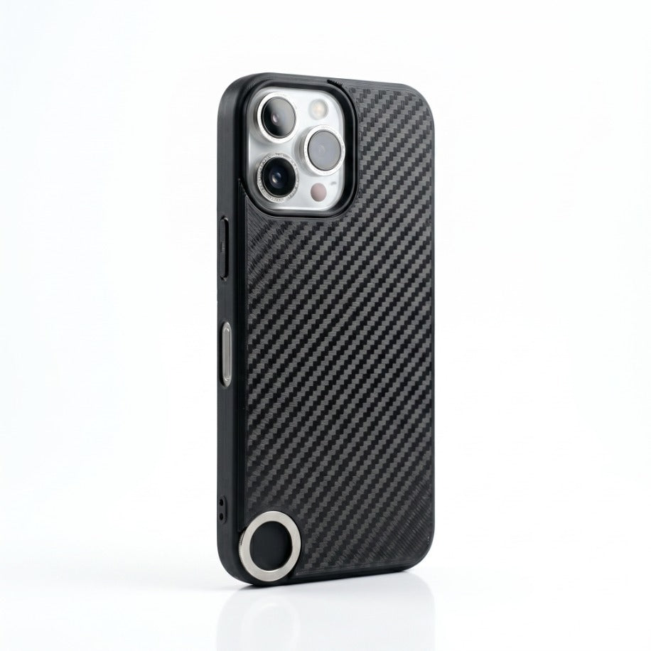 Mask Kalkan Carbon-Fiber-Look Functional Phone Case for iPhone 16 Pro