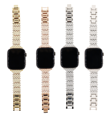 MOPAL Apple Watch Compatible 42 44 45 49 mm Patterned N-5 Metal Watch Band · 1