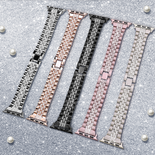MOPAL Apple Watch Compatible 42 44 45 49 mm Diamond Iron Watch Band · 3