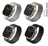 MOPAL Apple Watch Compatible 42 44 45 49 mm Patterned Iron Shield Metal Watch Band · 1