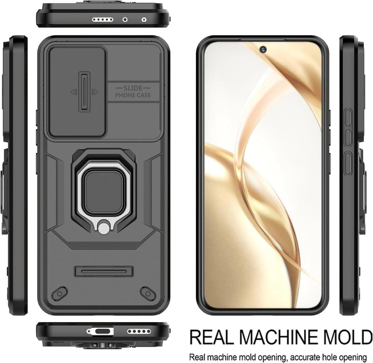 MOPAL Honor 200 Pro Stand Sliding Shock-Resistant Slide Silicone Case · 3