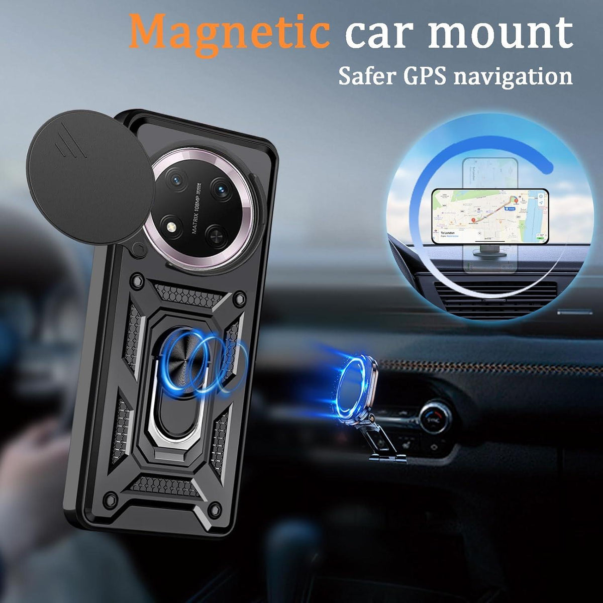 MOPAL Honor Magic 7 Lite Stand Sliding Shock-Resistant Slide Silicone Case · 4