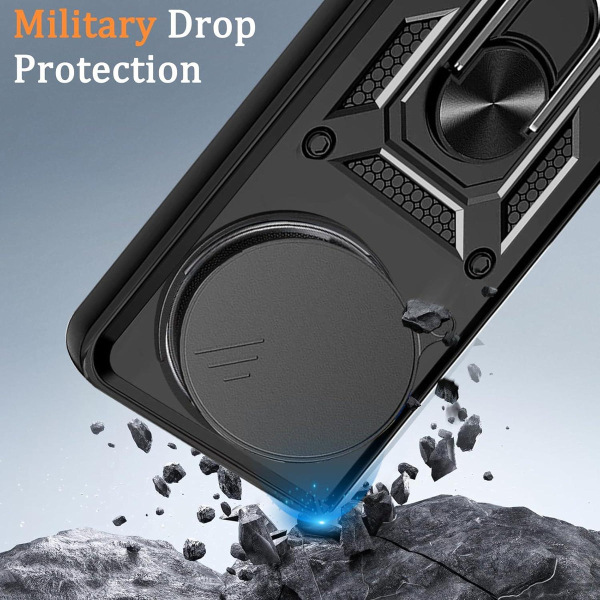 MOPAL Honor Magic 7 Lite Stand Sliding Shock-Resistant Slide Silicone Case · 3