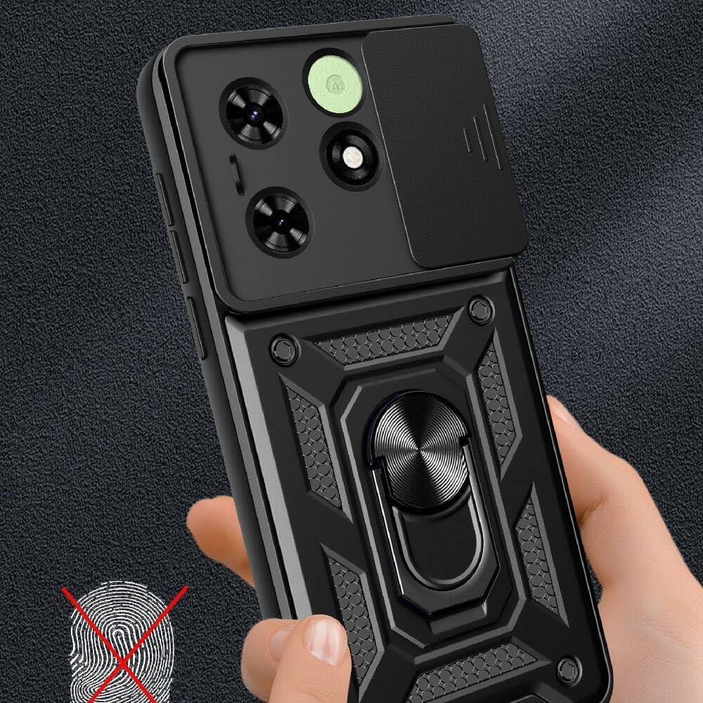 MOPAL Infinix Hot 40 4G Stand Sliding Shock-Resistant Slide Silicone Case · 4