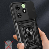 MOPAL Infinix Hot 40 4G Stand Sliding Shock-Resistant Slide Silicone Case · 4