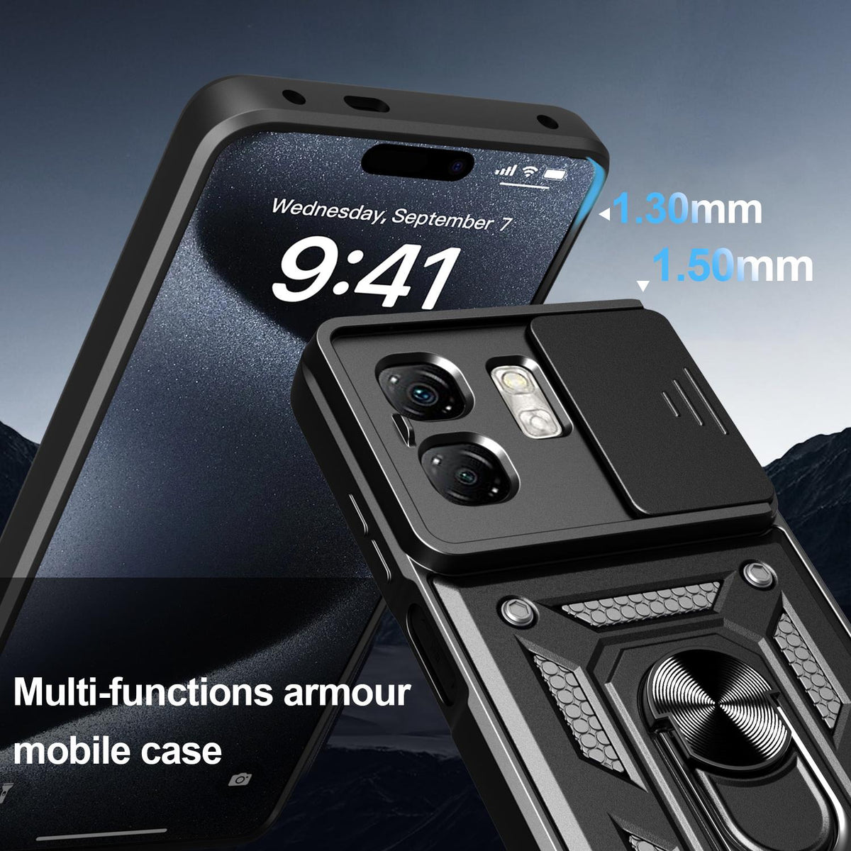 MOPAL Infinix Hot 50İ Stand Sliding Shock-Resistant Slide Silicone Case · 3