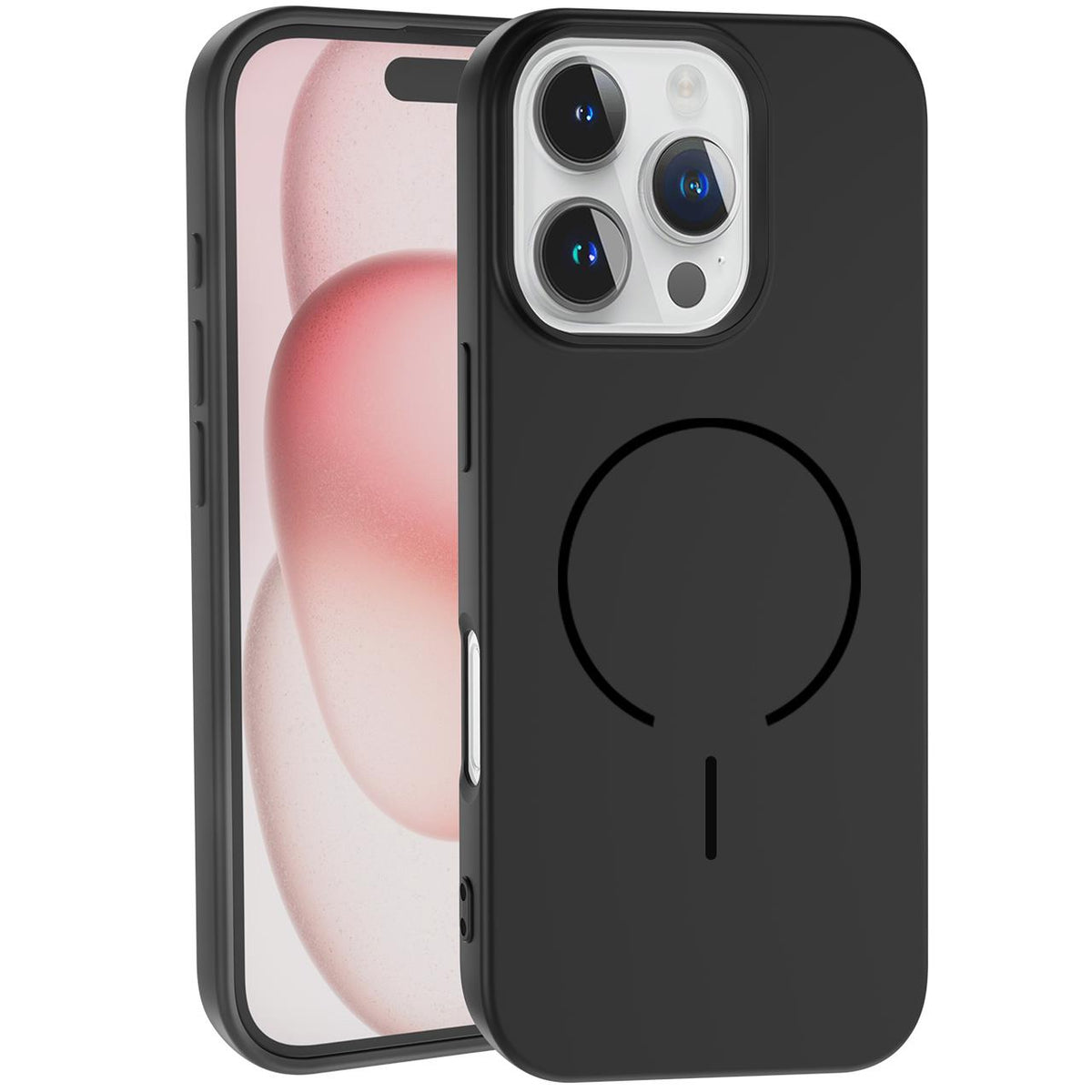MOPAL iPhone 11 MagSafe-Compatible Velvet-Lined Soft Aqua Silicone Case · 3